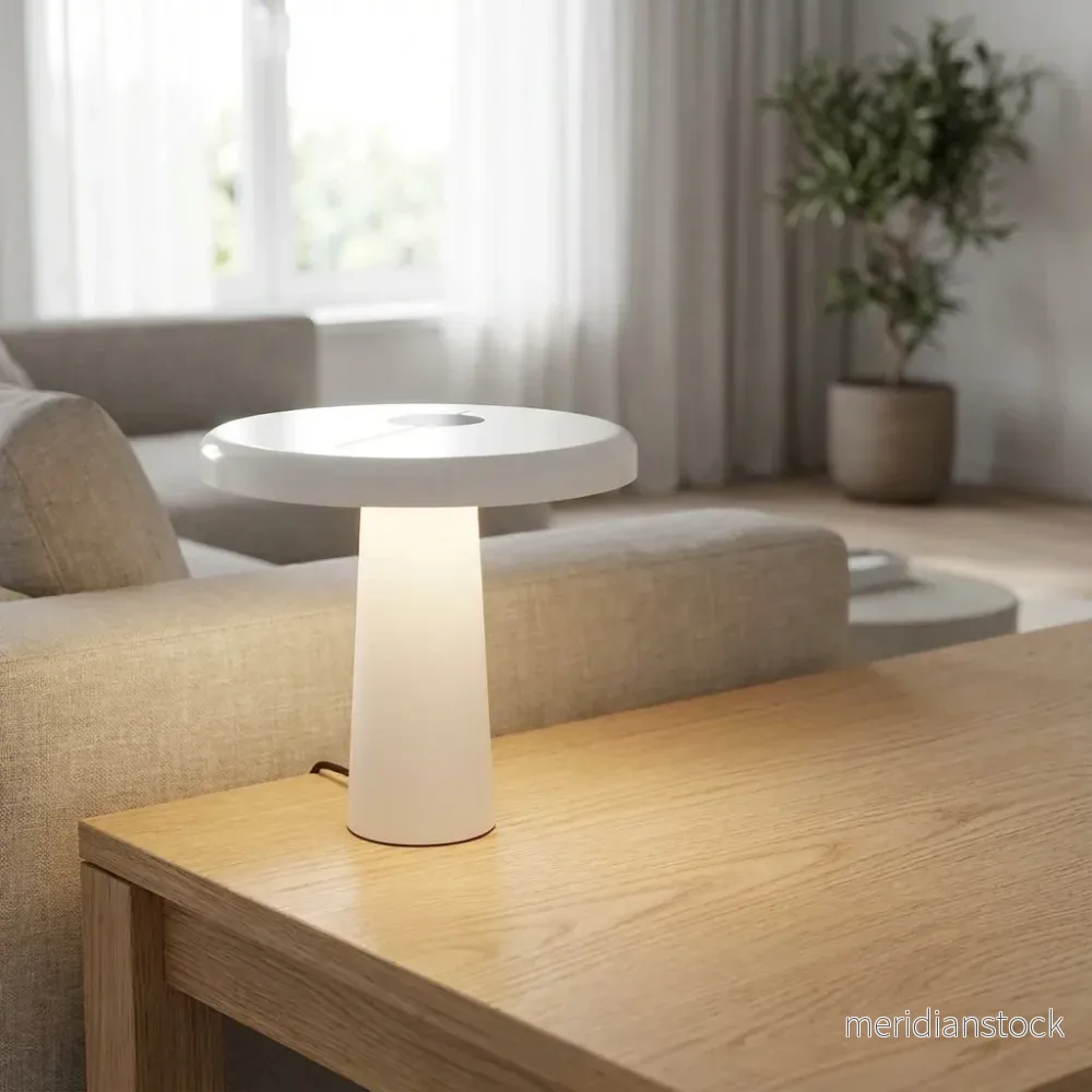 Minimalistisk lampa med platt skärm – Cirqula Minimalistisk lampa med platt skärm – Cirqula