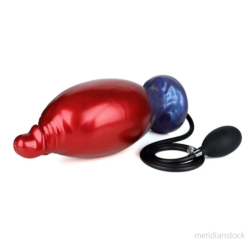 POWER MONSTERS - SHADOW BEHEMOTH BICOLOR INFLATABLE FANTASY SILICONE DILDO 22 CM Ø 5 CM - Bild 3