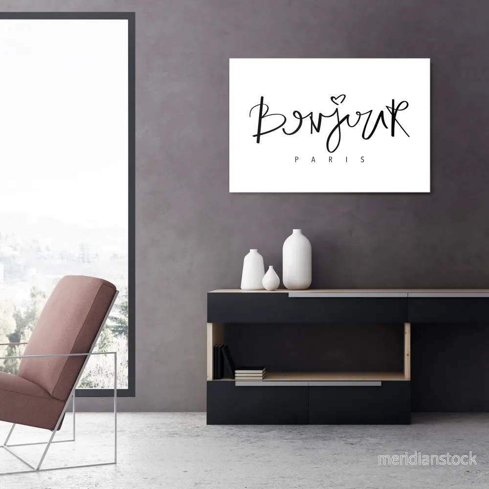 BONJOUR LOVE Horizontal Canvas Print