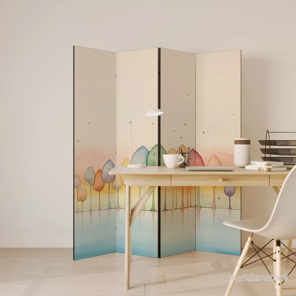 COLORFUL OASIS Rumsavdelare 4 paneler - Bild 3