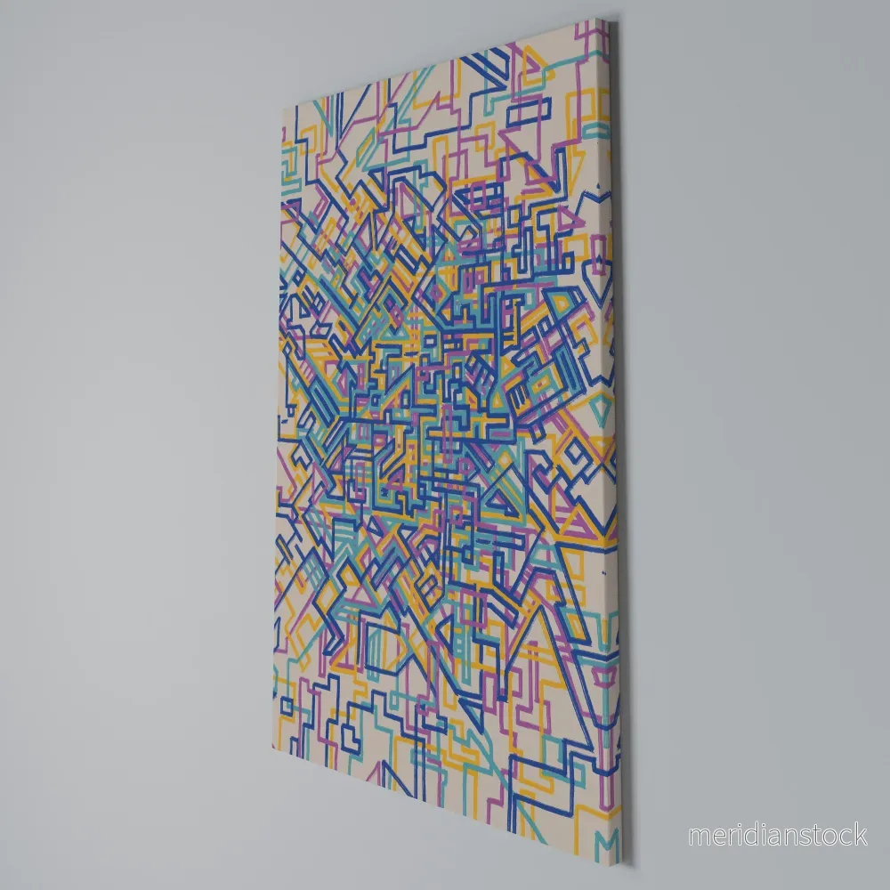 MEMORIES MAP Vertical Canvas Print - Bild 3
