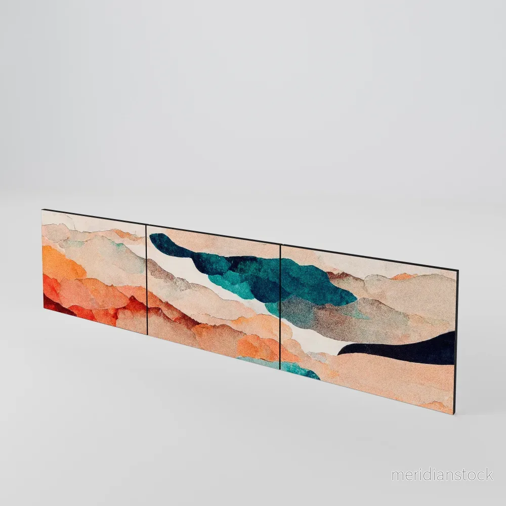 ABSTRACT LANDSCAPE Luckset med 3 dörrar till TV-bänk - Bild 2