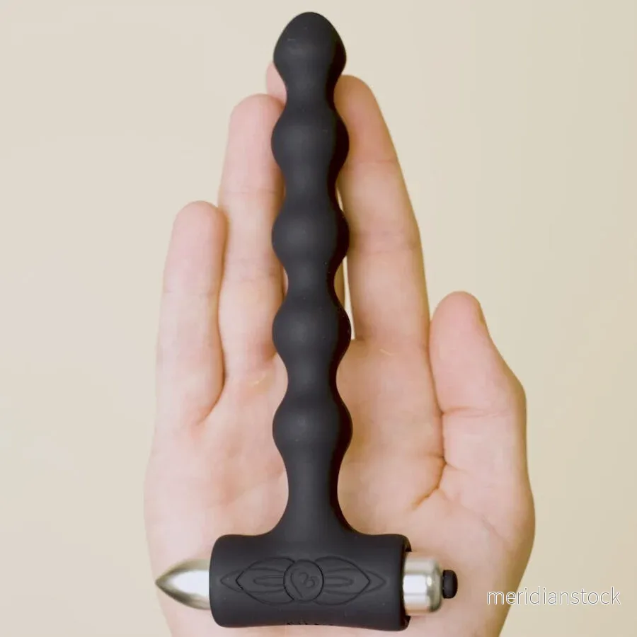 ROCKS- OFF - PETITE SENSATIONS PEARLS ANAL PLUG VIBRATOR BLACK - Bild 2