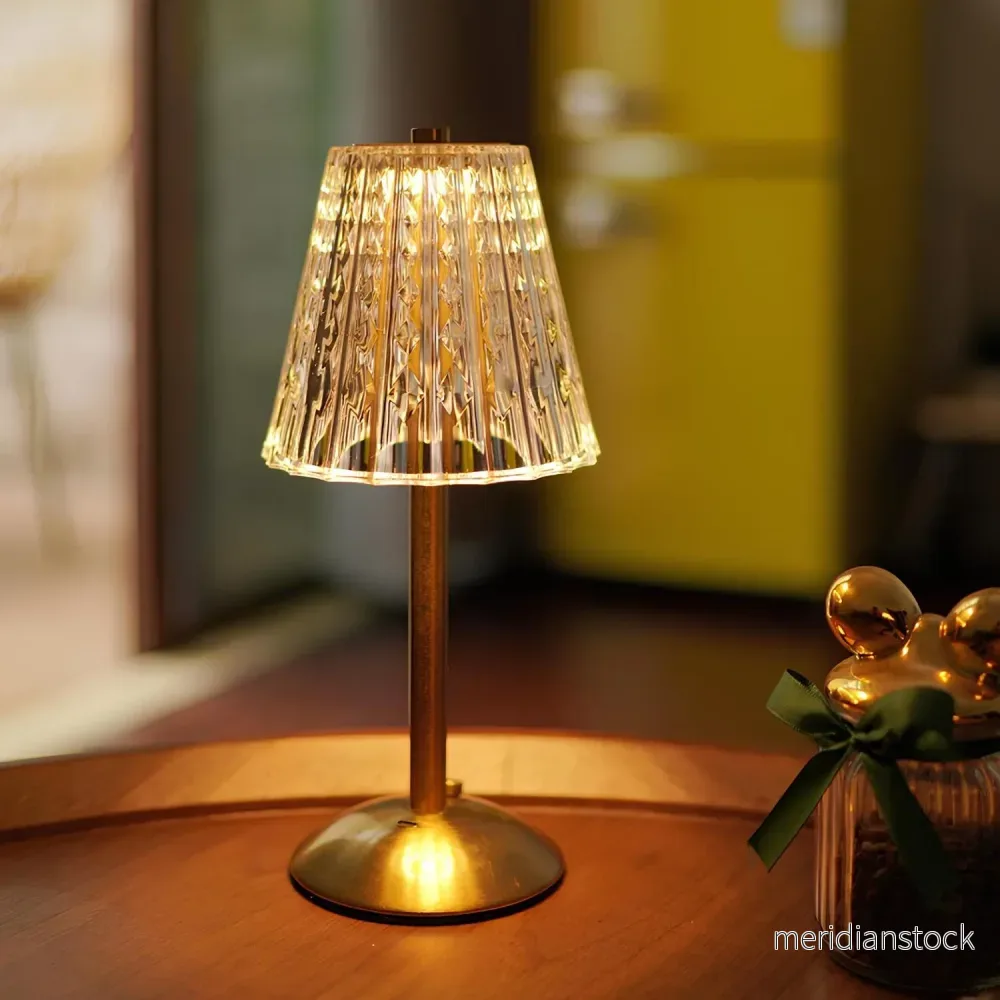 Guldig kristallbordslampa - Aurora Luxe - Bild 2