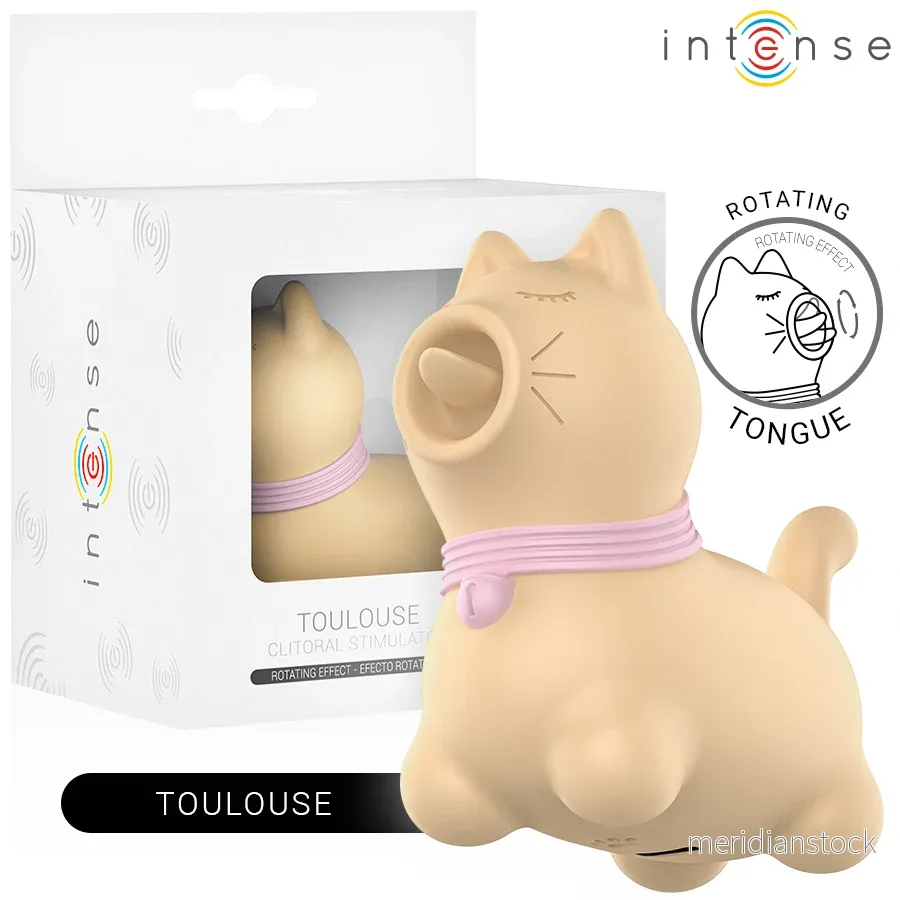 INTENSE - TOULOUSE STIMULATOR WITH 360º ROTATING TONGUE YELLOW
