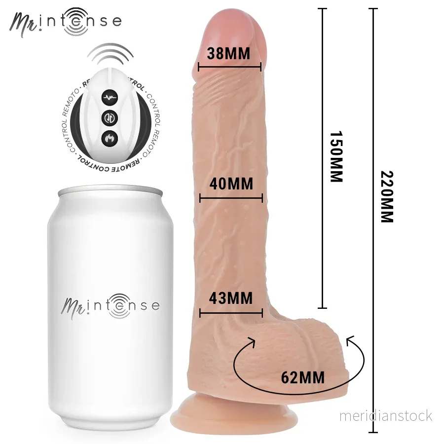 MR INTENSE - BALDWIN REALISTIC MULTIFUNCTIONAL WITH VIBRATION, UP AND DOWN REMOTE CONTROL, 22 CM - OR - 4 CM - Bild 2