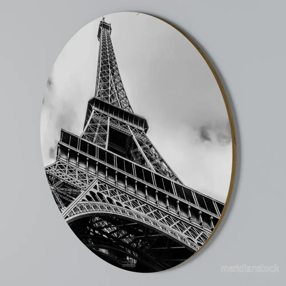 MONOCHROME PARISIAN ICON Rund väggdekor