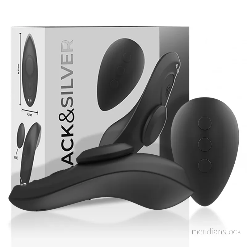 BLACK&SILVER - PRESTON RECHARGEABLE SILICONE VIBRATOR PANTIE BLACK - Bild 2