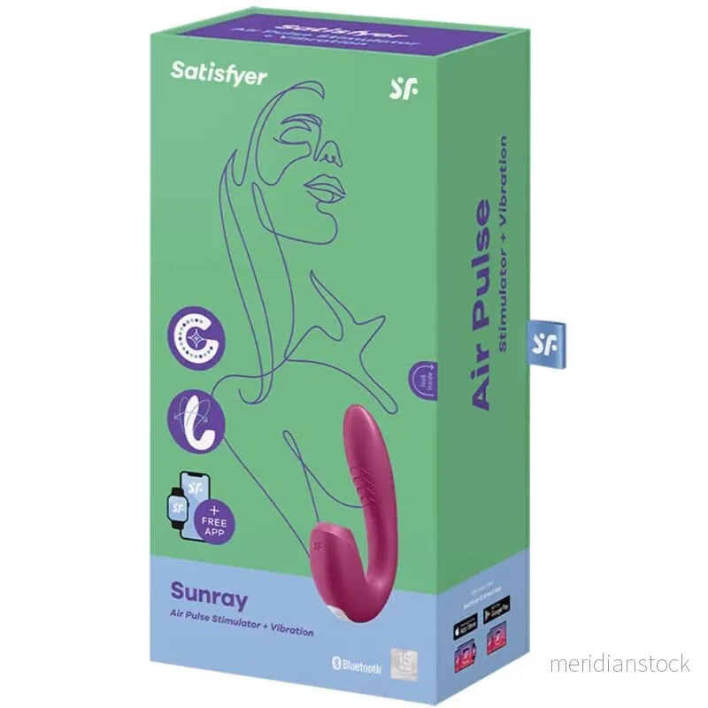 SATISFYER - SUNRAY STIMULATOR AND VIBRATOR APP RED - Bild 2