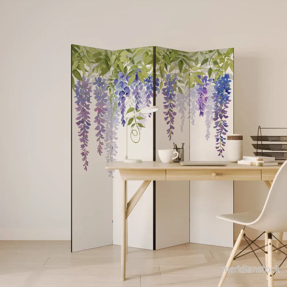 BOTANICAL BREEZE Rumsavdelare 4 paneler - Bild 3