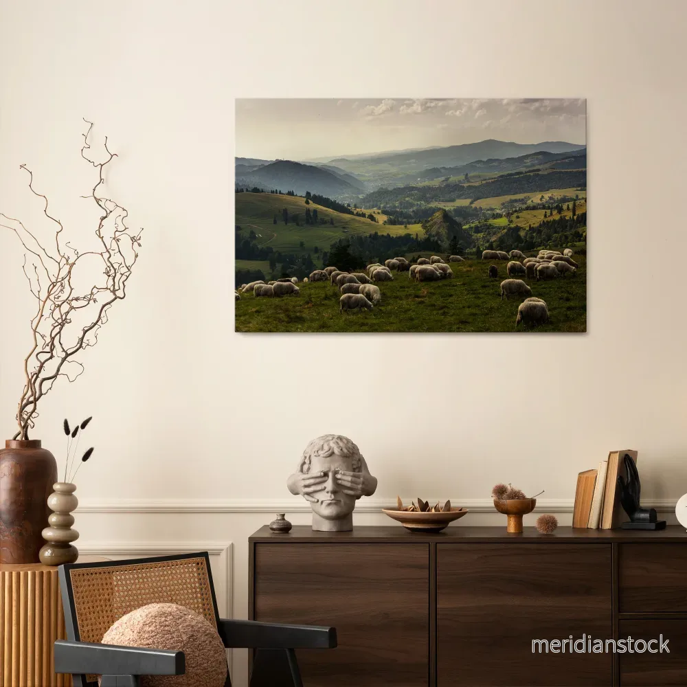 SHEEP IN SERENITY Horizontal Canvas Print - Bild 2