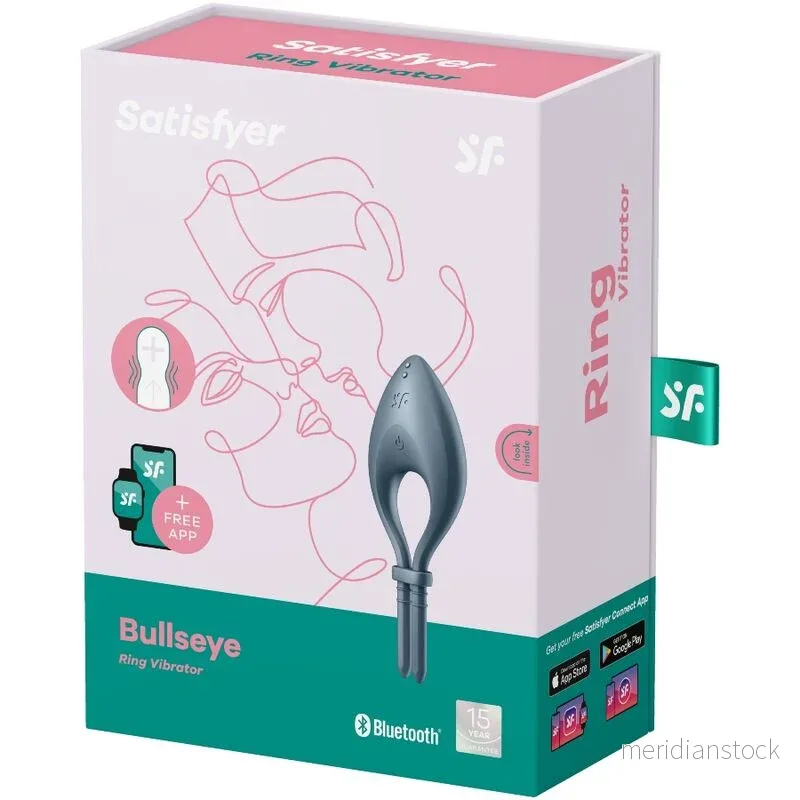 SATISFYER - BULLSEYE RING VIBRATOR APP GREY - Bild 3