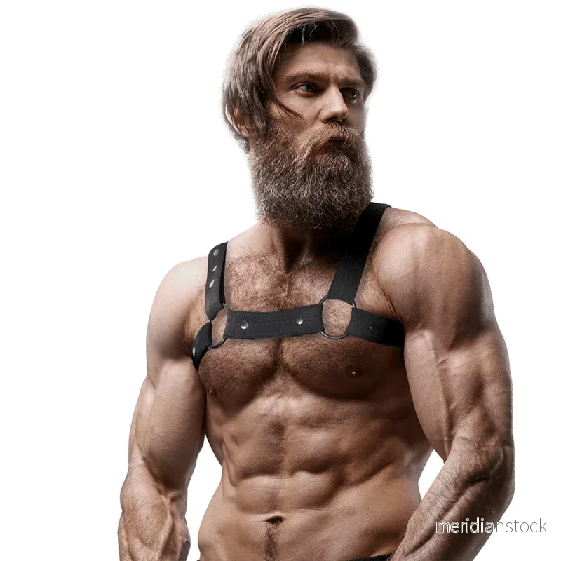 FETISH SUBMISSIVE ATTITUDE - ADJUSTABLE NEOPRENE CHEST SPORTS HARNESS FOR MEN - Bild 2