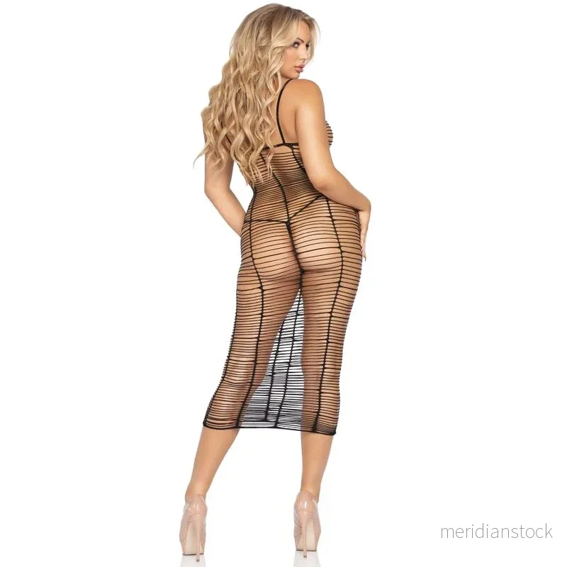 LEG AVENUE - HORIZONTAL NET MAXI DRESS ONE SIZE - Bild 2