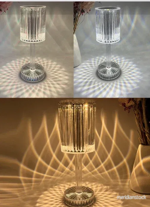 Dimbbar kristallbordslampa med modern belysning – Seraphine