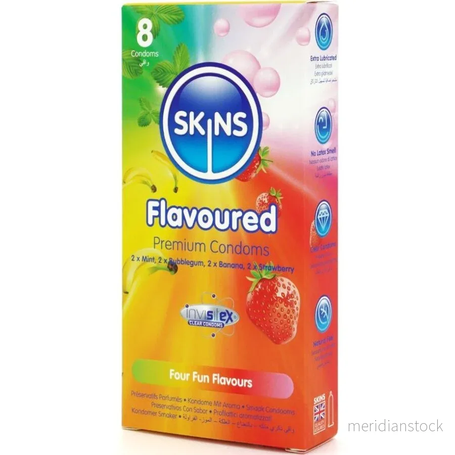 SKINS - MULTI FLAVORS PREMIUM CONDOMS PACK 8 - Bild 2