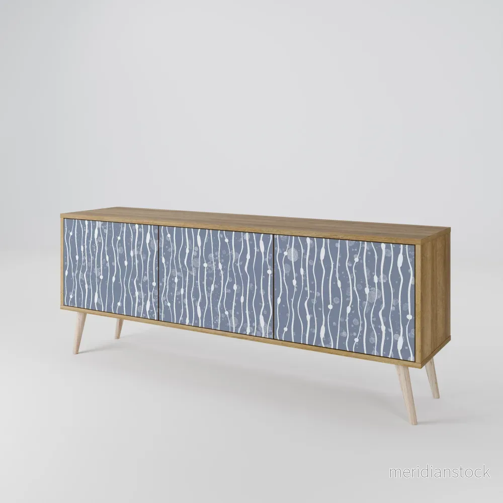 GRAPHITE RAIN TV-bänk med 3 dörrar