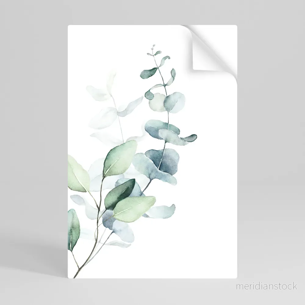 AQUA LEAF SYMPHONY Självhäftande Vertikal Poster - Bild 2