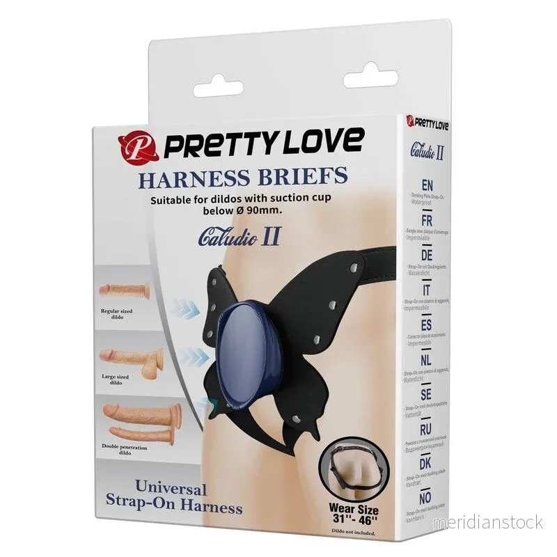 PRETTY LOVE - UNIVERSAL STRAP-ON HARNESS BRIEFS BLACK AND BLUE - Bild 3