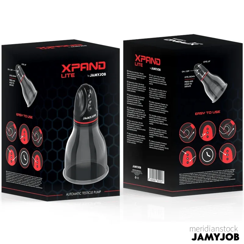 JAMYJOB - XPAND LITE AUTOMATIC TESTICLE PUMP 3 LEVELS OF STIMULATING WAVES GREY - Bild 3