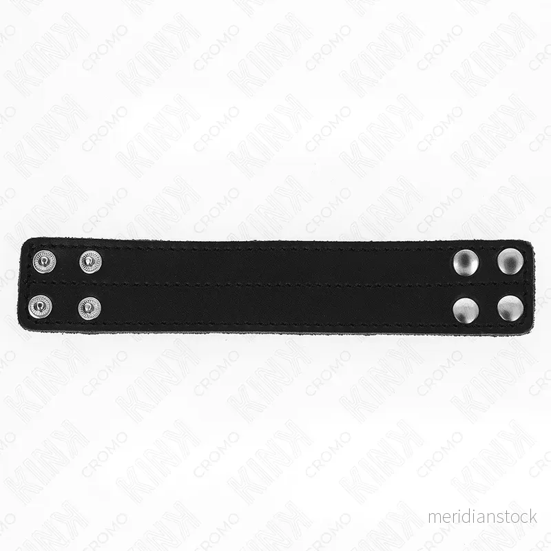 KINK - LEATHER PENIS RING WITH PRESSURE CLOSURE 18.5 X 3.3 CM
