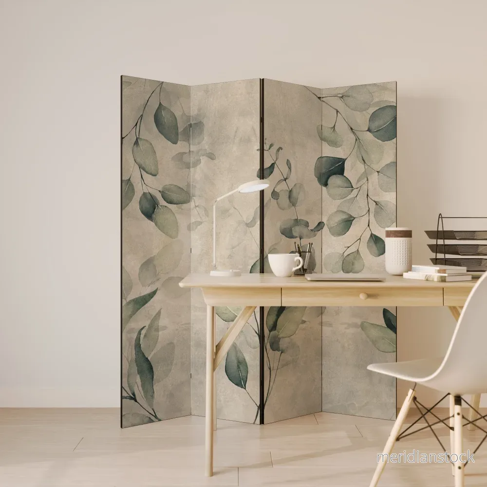 EARTHY TONED ELEGANCE Rumsavdelare 4 paneler - Bild 3