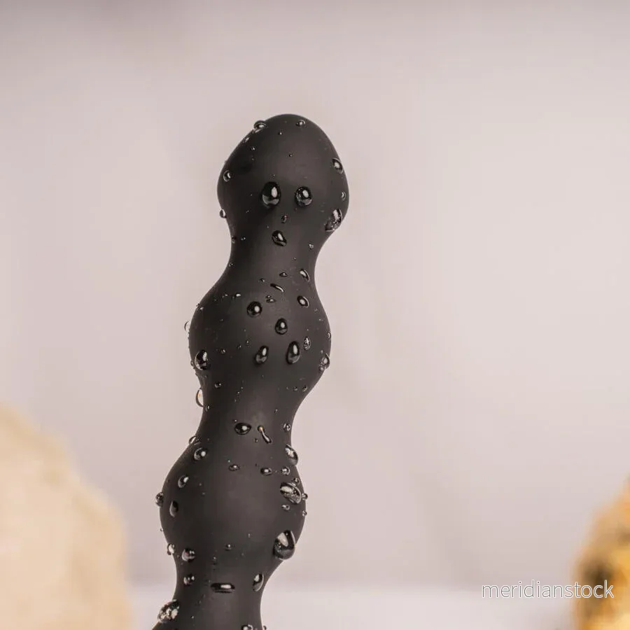 ROCKS- OFF - PETITE SENSATIONS PEARLS ANAL PLUG VIBRATOR BLACK - Bild 3