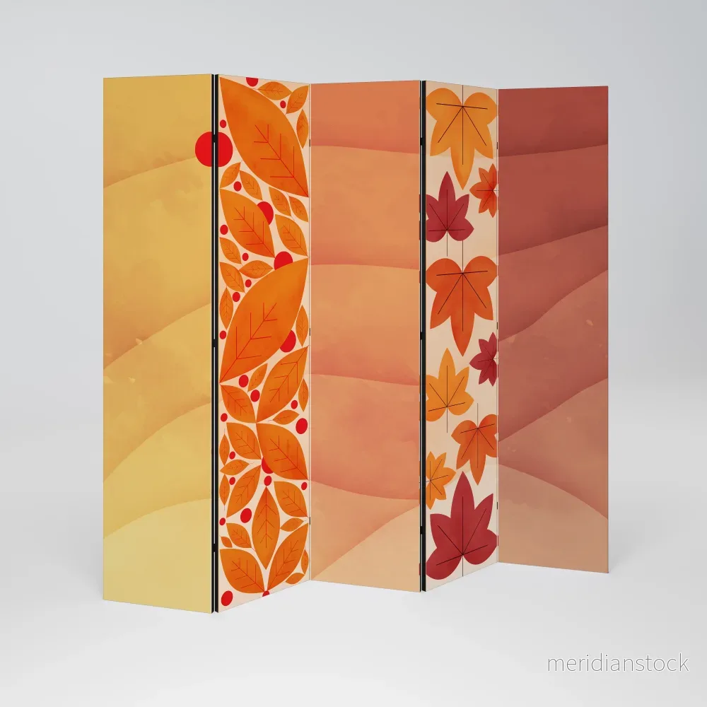 VIBRANT FALL FOLIAGE Dekorativ rumsavdelare – 5 paneler - Bild 2
