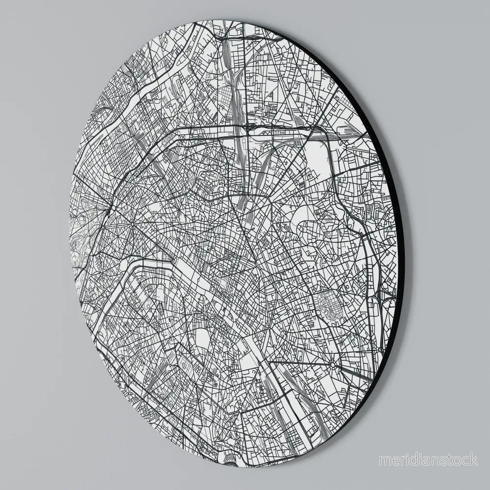 PARIS TOWN PLAN Rund väggdekor - Bild 2