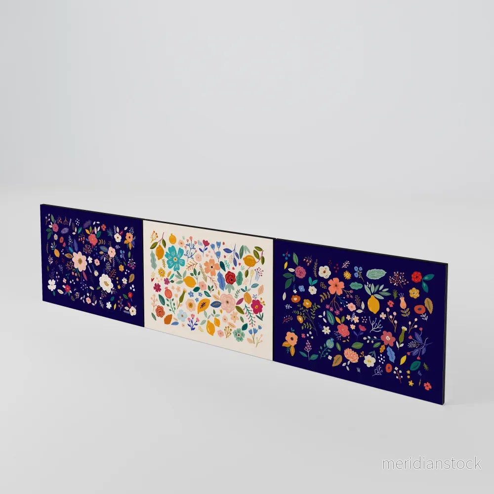 FLORAL COMBINATION Luckset med 3 dörrar till TV-bänk - Bild 2