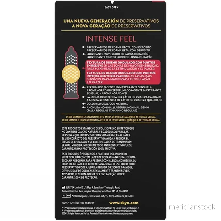 SKYN - INTENSE FEEL TEXTURED CONDOM WITH WAVY DESIGN 10 UNITS - Bild 2