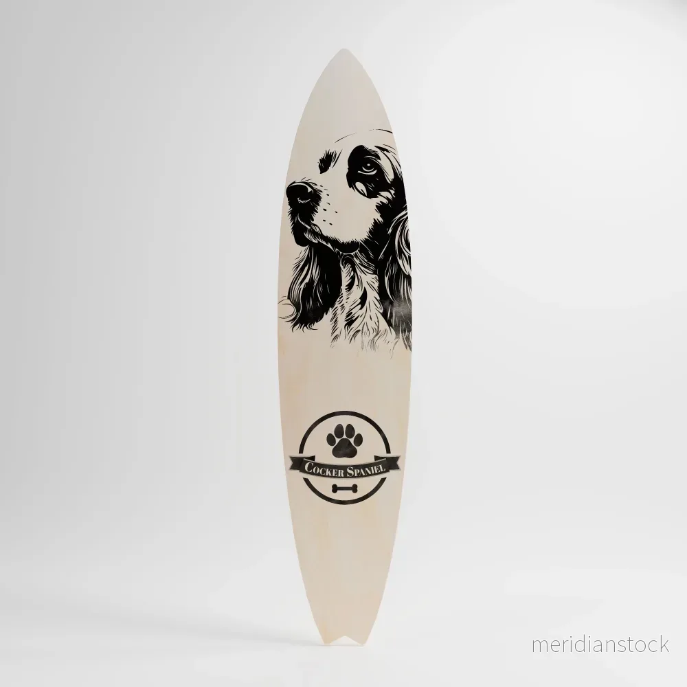 ENGLISH COCKER SPANIEL Dekorativ Surfbräda - Bild 3