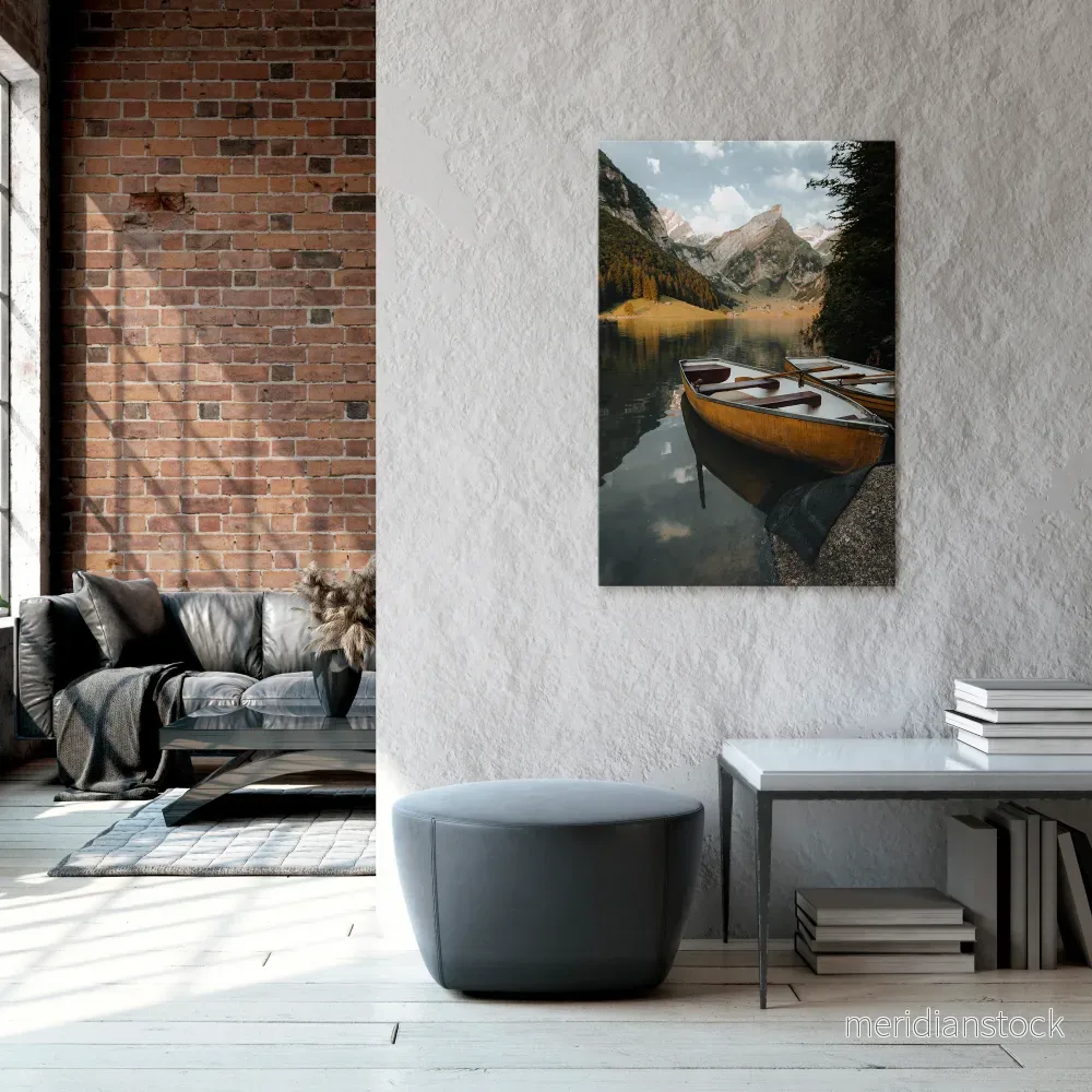 TRANQUIL LAKE JOURNEY Vertical Canvas Print - Bild 2