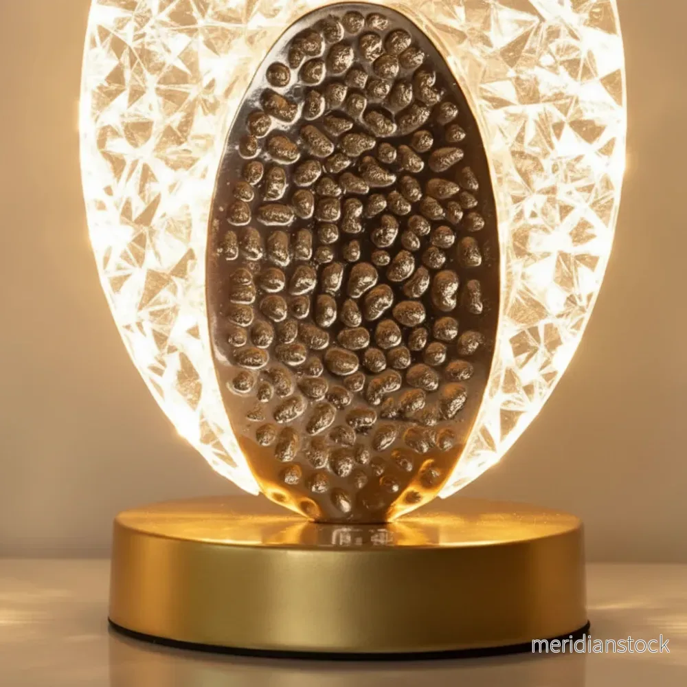 Pärlinspirerad bordslampa - AureaFeather - Bild 3