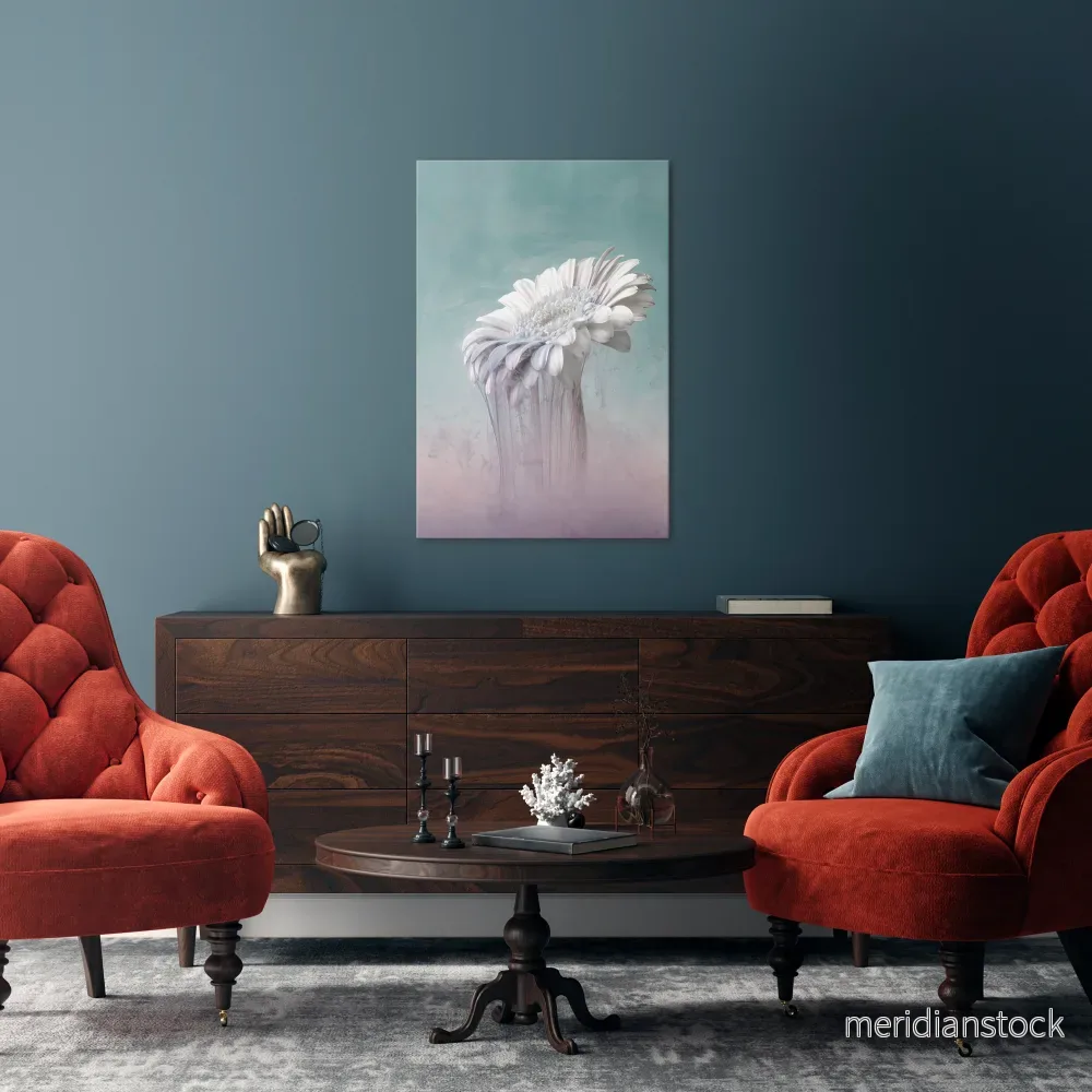 MELTING GERBERA Vertical Canvas Print - Bild 2