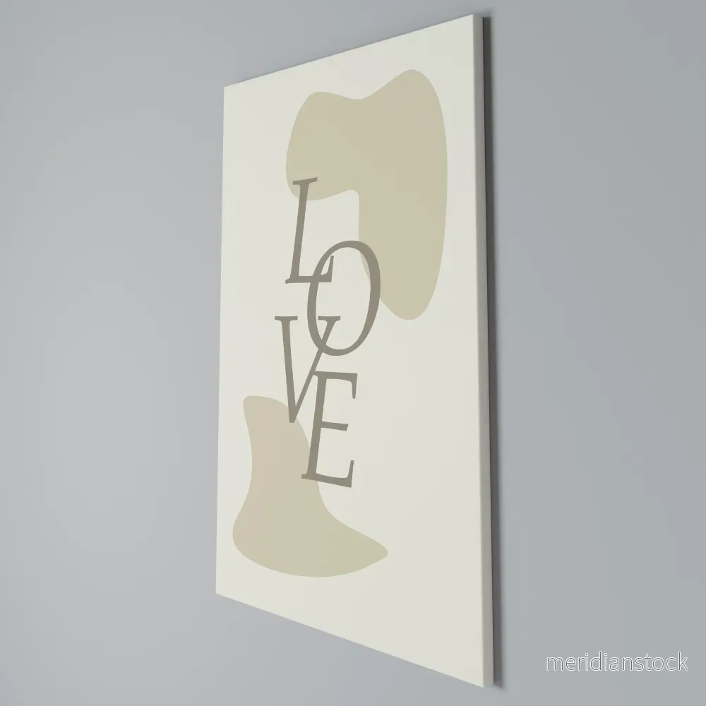 LOVE IN FORM Vertical Canvas Print - Bild 3