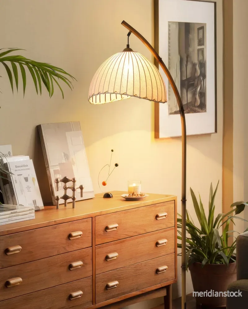Golvlampa i bambu – zenstil med dimfunktion - Bild 2