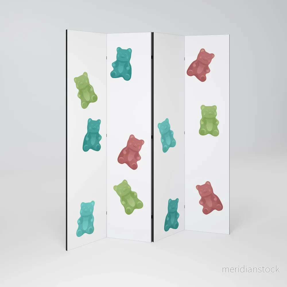 GUMMY BEARS Rumsavdelare 4 paneler