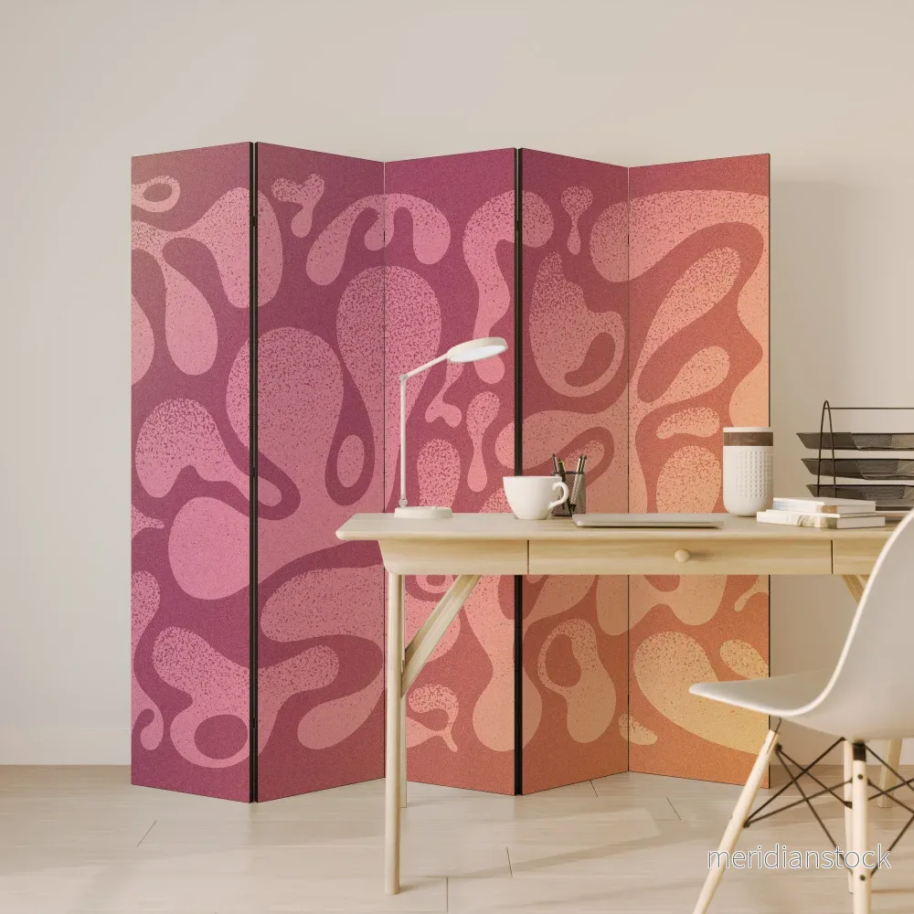 IRREGULAR PINK Dekorativ rumsavdelare – 5 paneler - Bild 3
