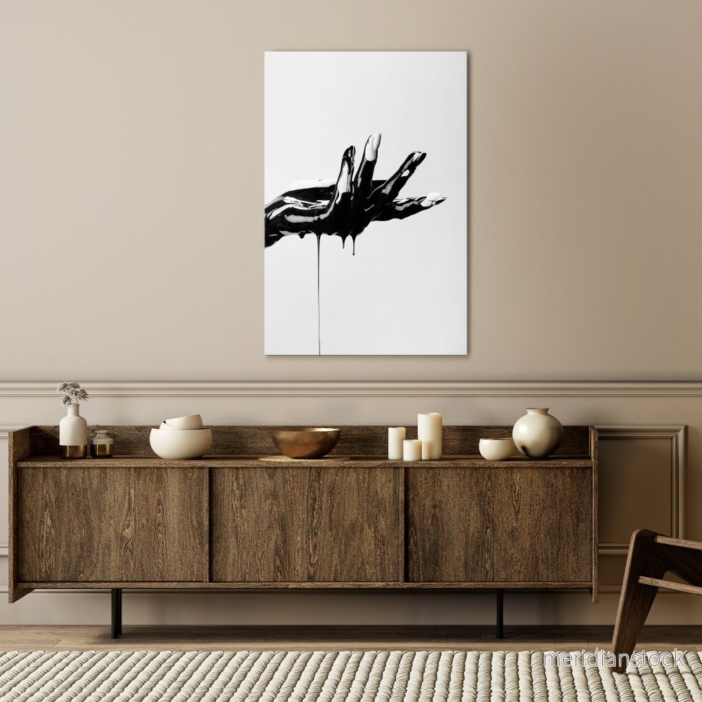 BLACK VISCOSITY Vertical Canvas Print - Bild 2