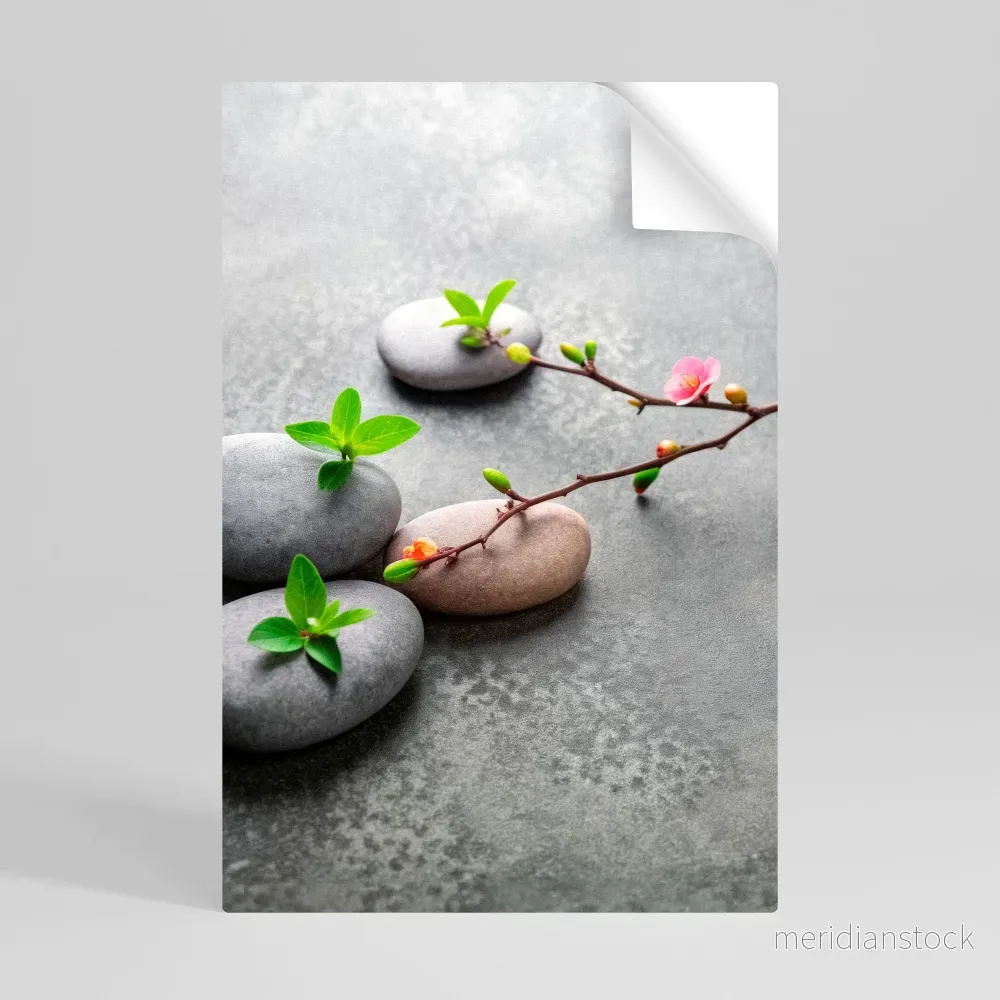 STONES AND BLOSSOMS Självhäftande Vertikal Poster - Bild 3
