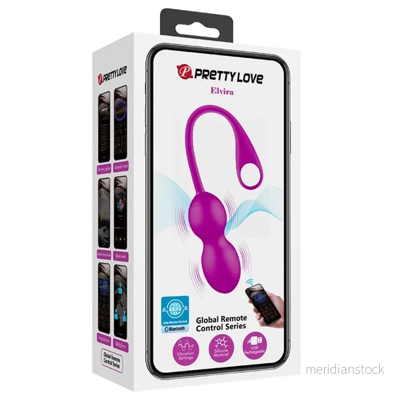 PRETTY LOVE - ELVIRA RECHARGEABLE VIBRATING BALLS PURPLE - Bild 3