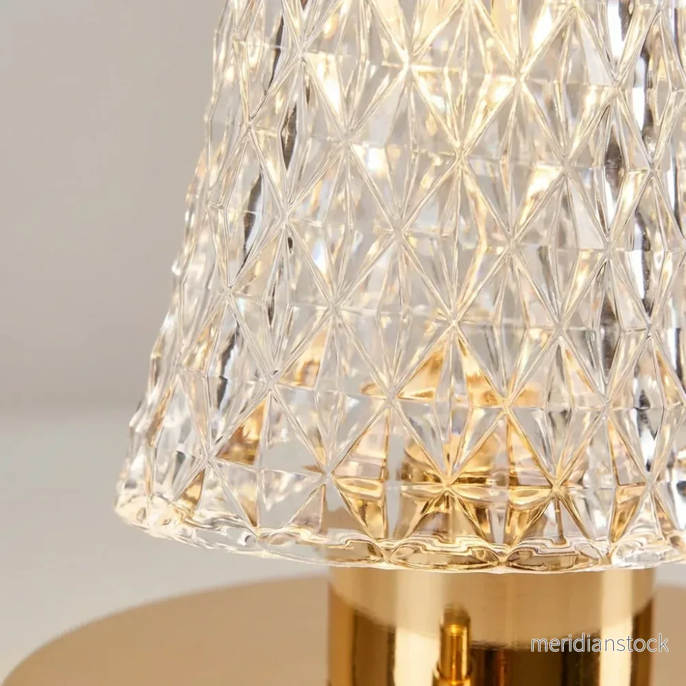Bärbar bordslampa i kristallstil - Crystelle - Bild 3
