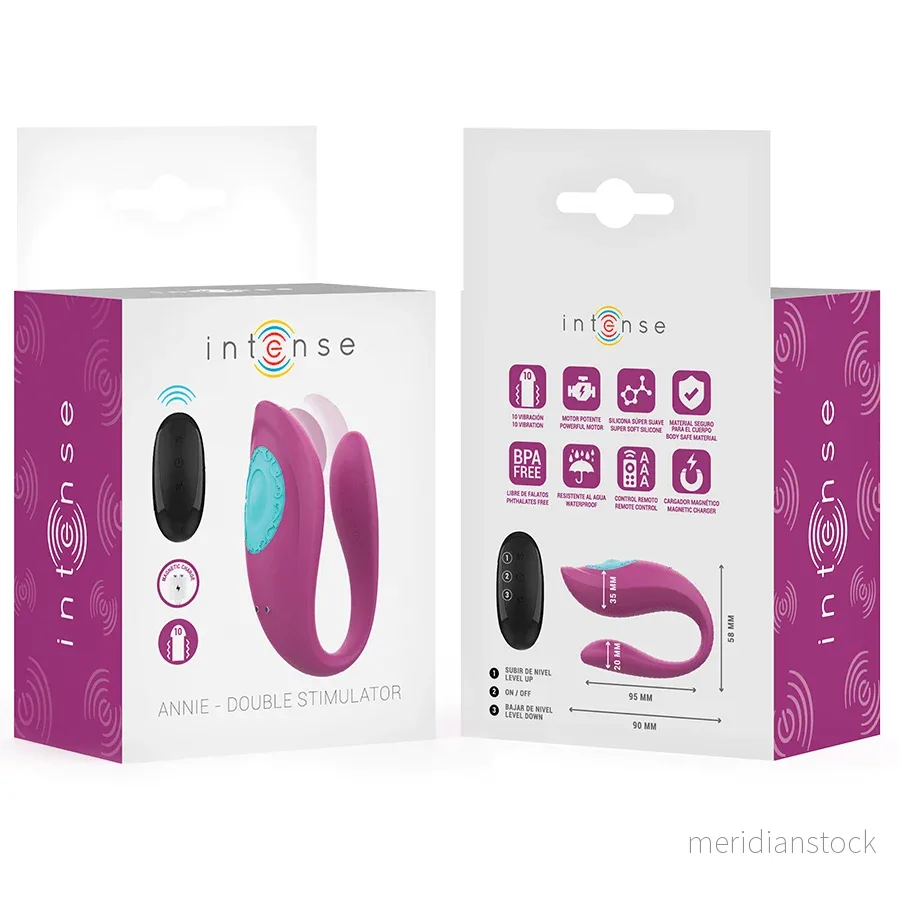 INTENSE - ANNIE U-SHAPED VIBRATOR AND STIMULATOR PURPLE REMOTE CONTROL - Bild 3