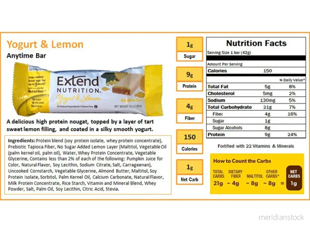 Extend Bar Yoghurt och Citron 15-pack - Bild 3