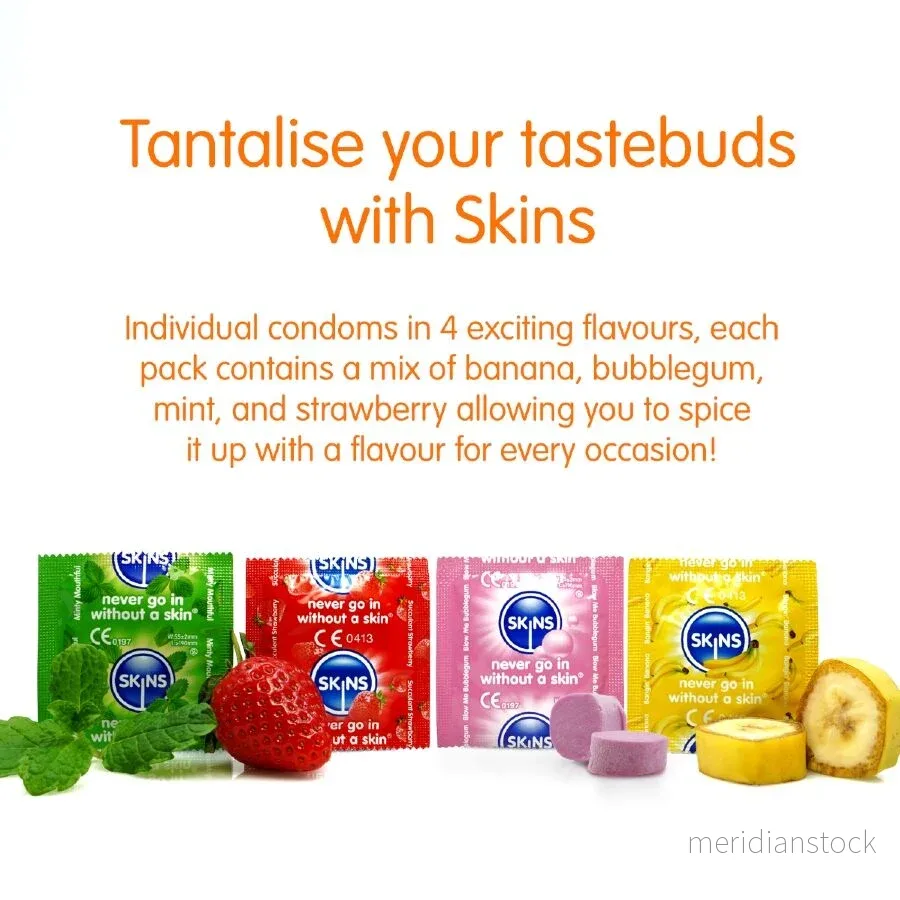 SKINS - MULTI FLAVORS PREMIUM CONDOMS PACK 4 - Bild 3