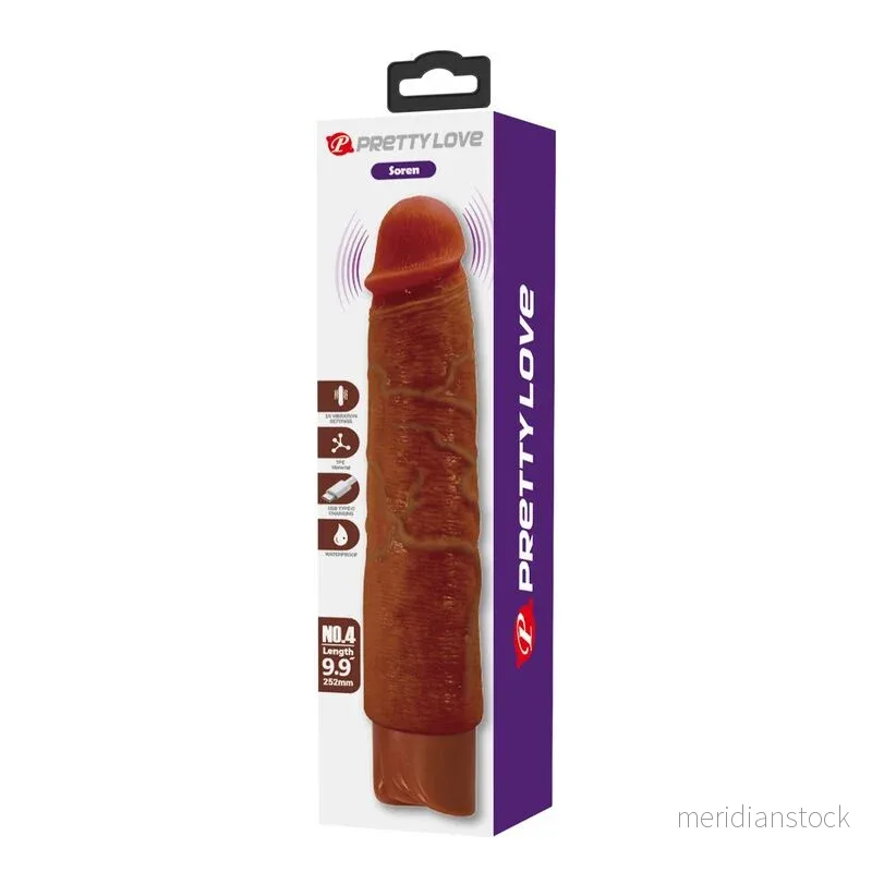 PRETTY LOVE - GAVIN REALISTIC VIBRATOR 25 CM Ø 5 CM BROWN - Bild 3