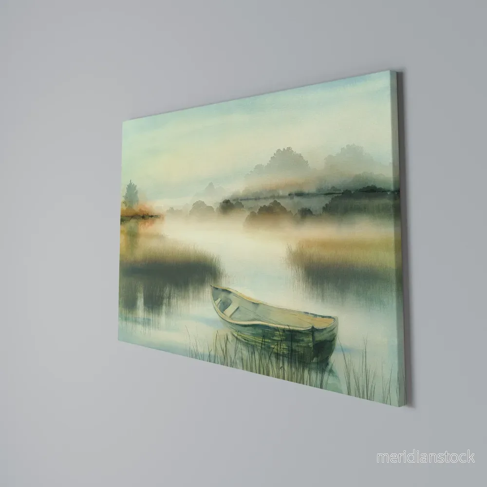 MORNING BY THE LAKE Horizontal Canvas Print - Bild 3