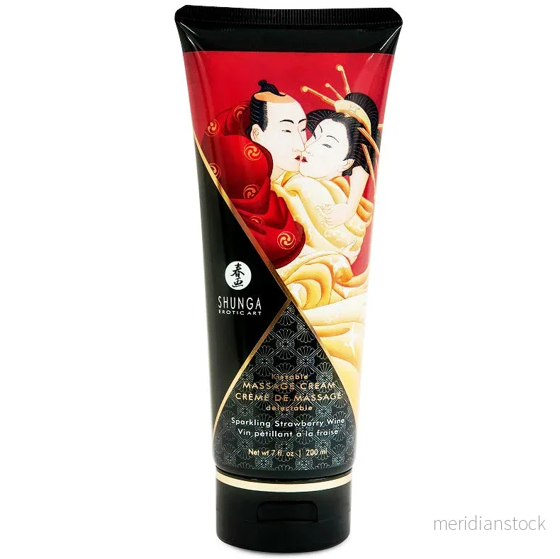 SHUNGA - STRAWBERRY AND CAVA MASSAGE CREAM 200 ML - Bild 2