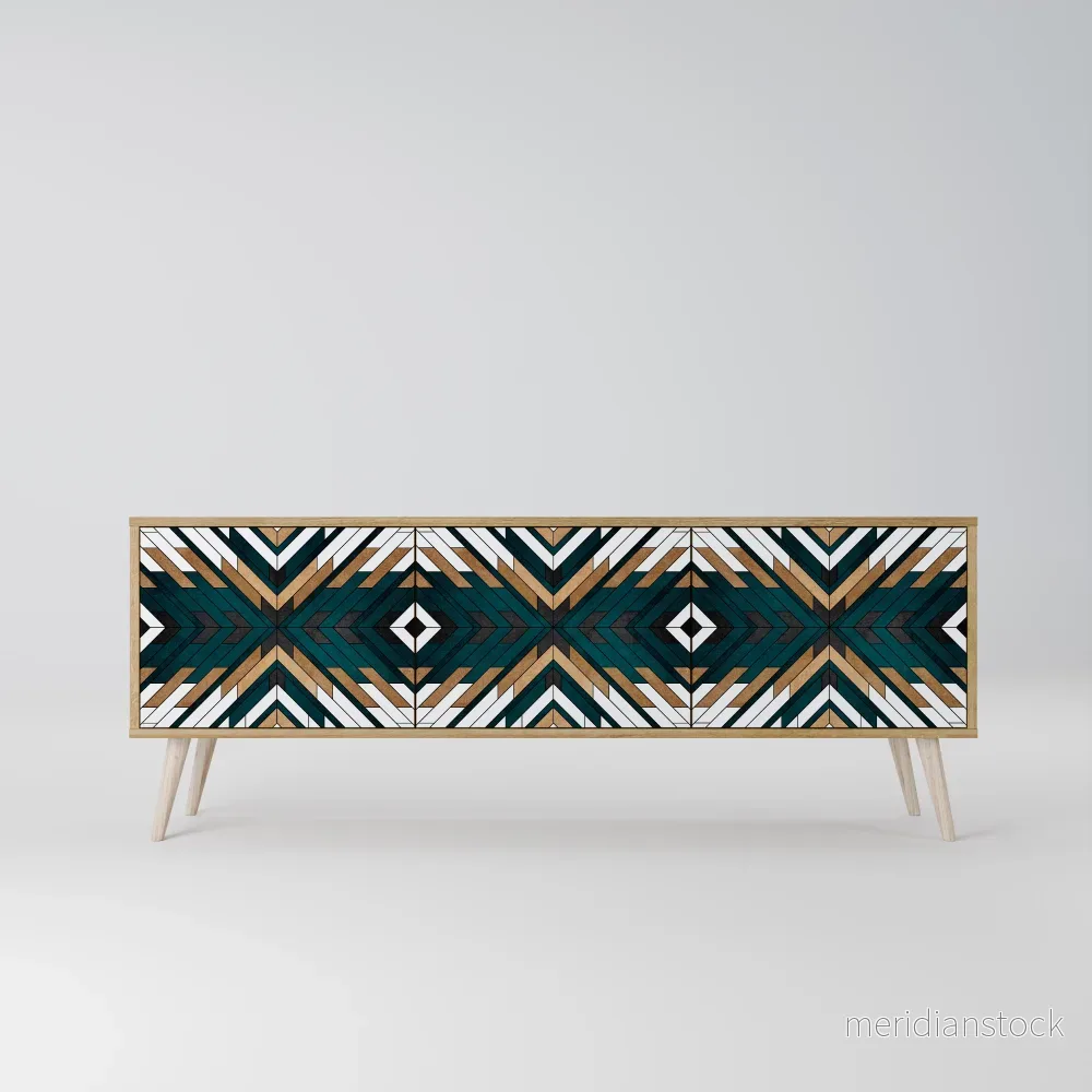 ARTISTIC GEOMETRY TV-bänk med 3 dörrar - Bild 2